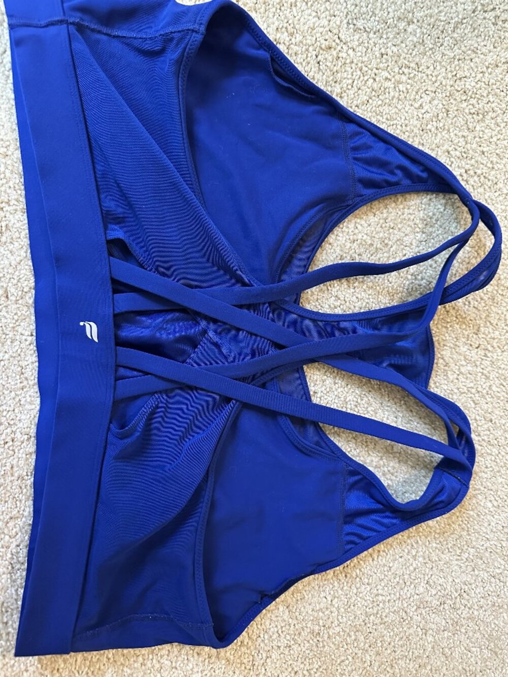 Fabletics Women's Principal High Impact Sports Bra, Bright Blue, 3x